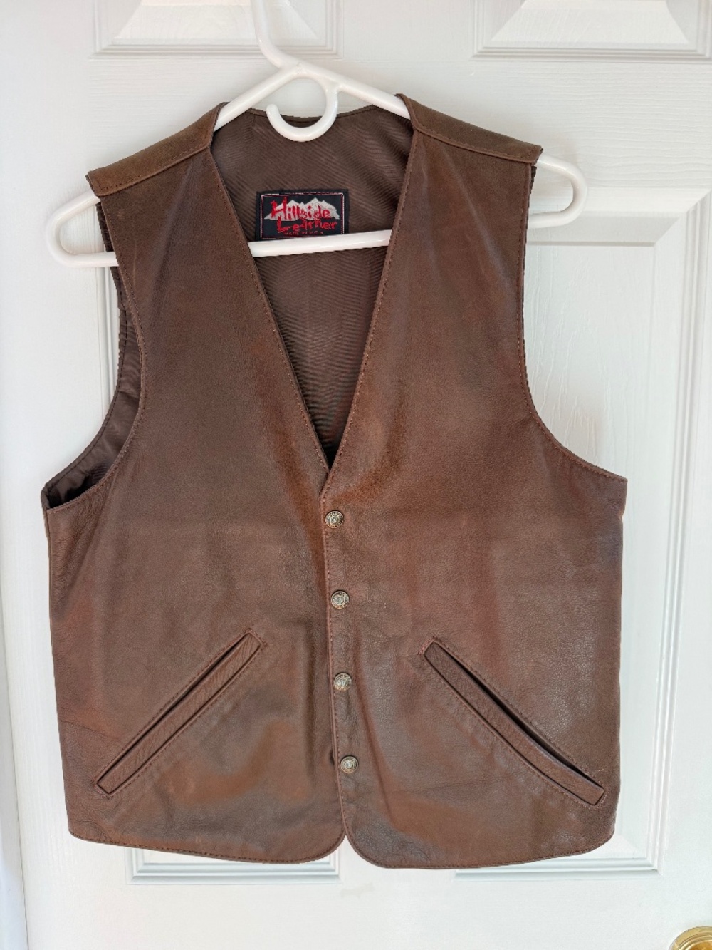Vintage Hillside Leather Motorcycle Vest